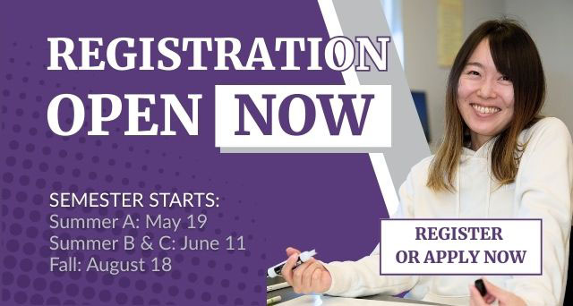 Register for Summer/Fall classes.