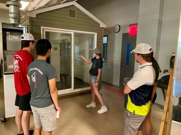 Admissions representative giving a tour of the CTC.