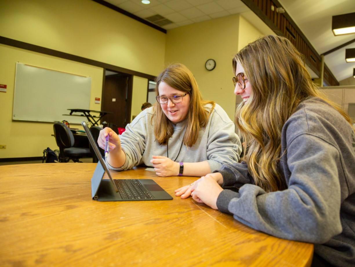 students studying