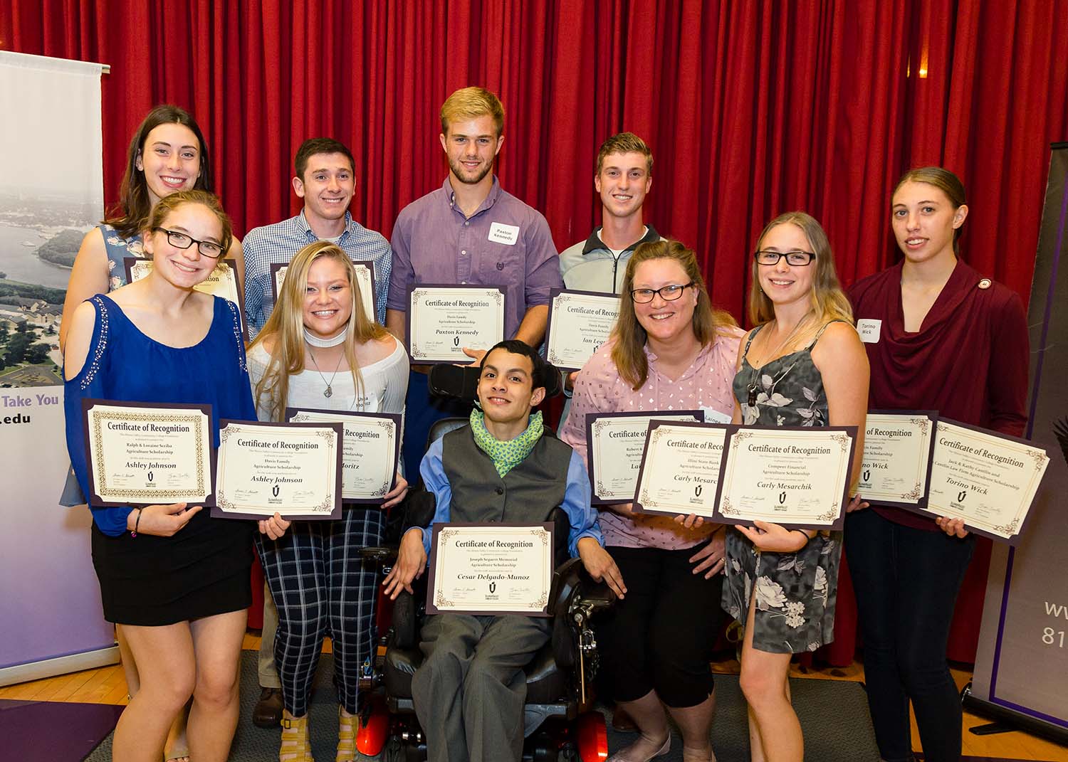 IVCC Agriculture scholarship recipients 