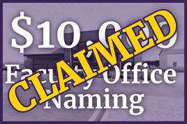 $10,000 or Greater for Faculty Office Naming