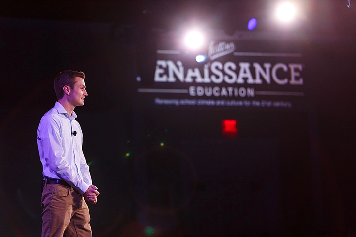 “Renaissance Rock Star” and IVCC student trustee Matthew Klein spoke about his passion for digital media at a national conference in Orlando in July