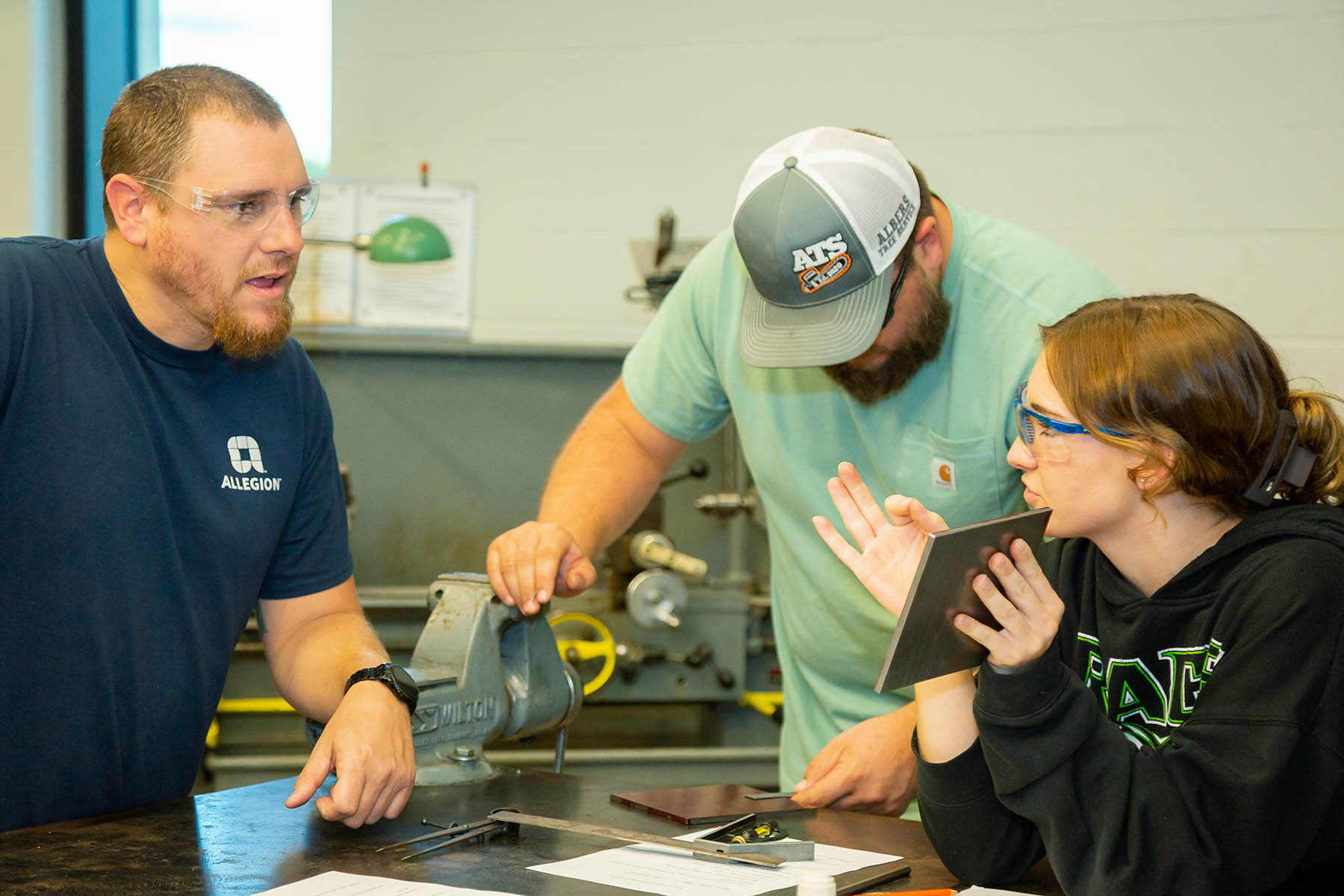 Manufacturing Students talking about project