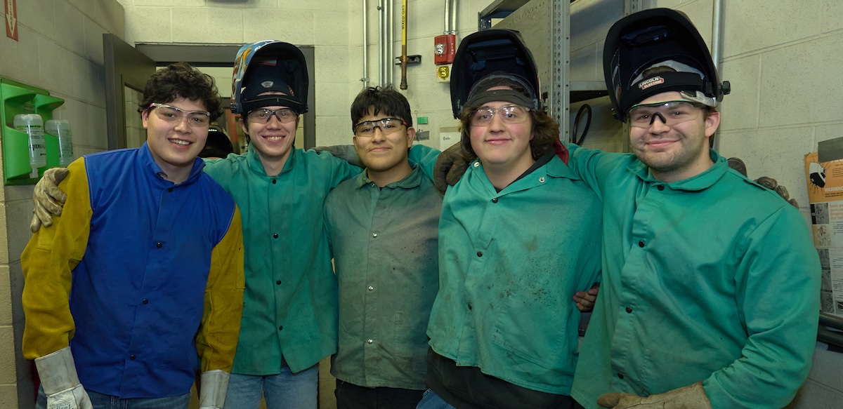 Welding students