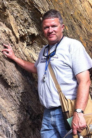 Mike at an outcrop in northern Virginia