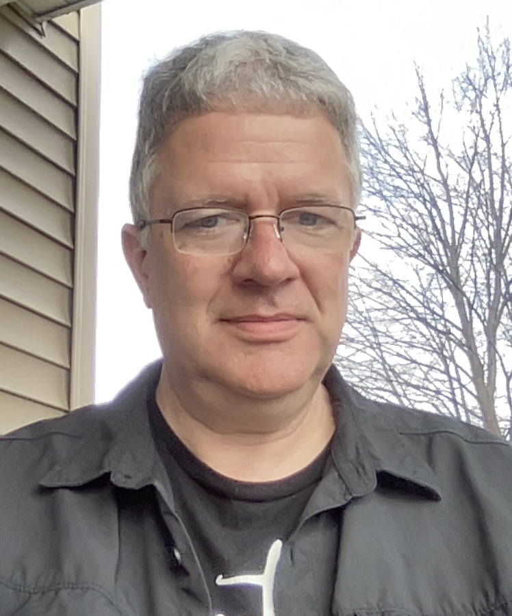 Mike at home on his front porch